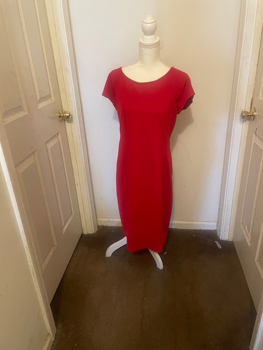 Cynthia Rowley Red Midi Sheath Dress